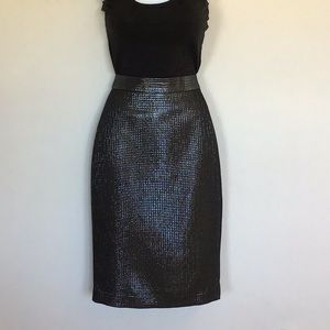 Banana Republic Luxe Metallic High Pencil Skirt